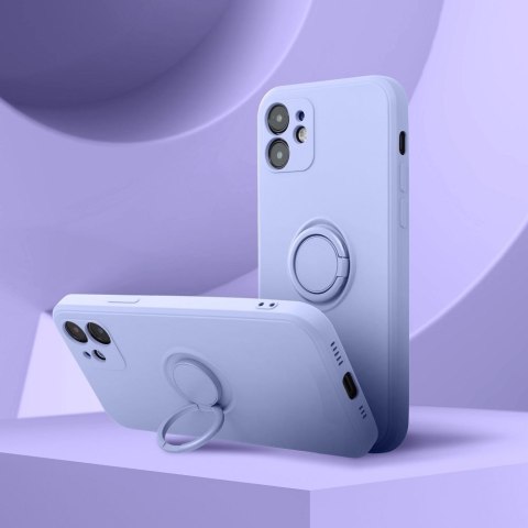 Etui na iPhone 15 PRO MAX Silicone Ring fioletowe