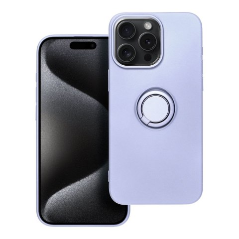 Etui na iPhone 15 PRO MAX Silicone Ring fioletowe