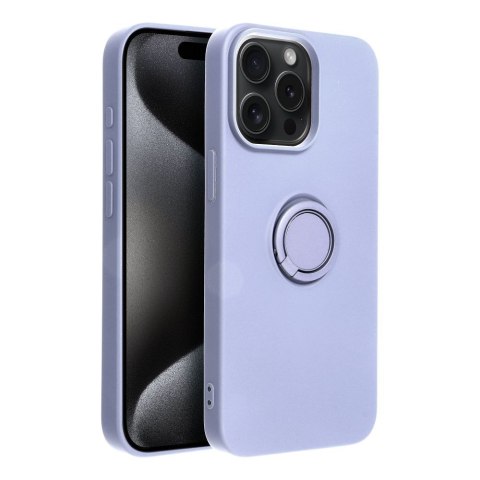 Etui na iPhone 15 PRO MAX Silicone Ring fioletowe