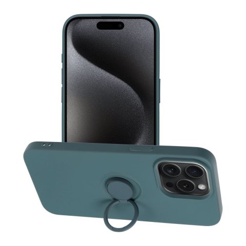 Etui na iPhone 15 PRO MAX Silicone Ring zielone