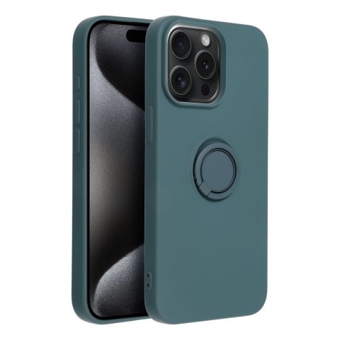 Etui na iPhone 15 PRO MAX Silicone Ring zielone