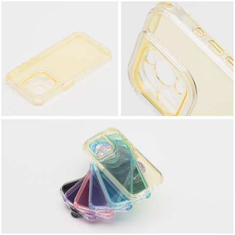 Etui na iPhone 15 PRO Matrix Clear żółte