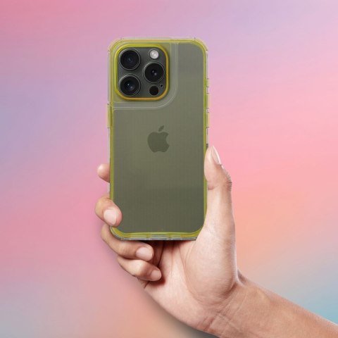 Etui na iPhone 15 PRO Matrix Clear żółte