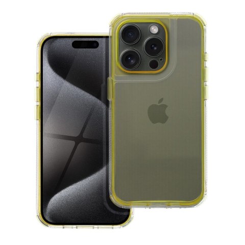 Etui na iPhone 15 PRO Matrix Clear żółte