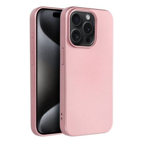 Etui na iPhone 15 PRO Metallic różowe