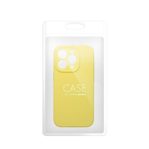 Etui na iPhone 15 PRO Silicone 2mm (camera protection) zółte