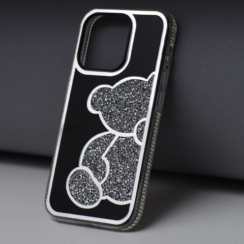 Etui na iPhone 15 PRO Teddy Bear srebrne