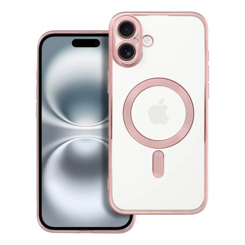 Etui na iPhone 16 PLUS Electro Mag Cover zgodne z MagSafe złoto różowe