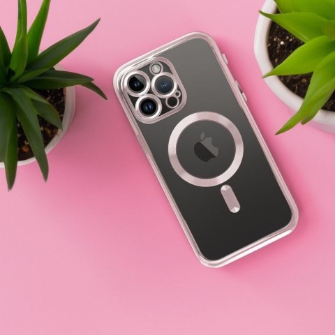 Etui na iPhone 16 PLUS Electro Mag Cover zgodne z MagSafe złoto różowe