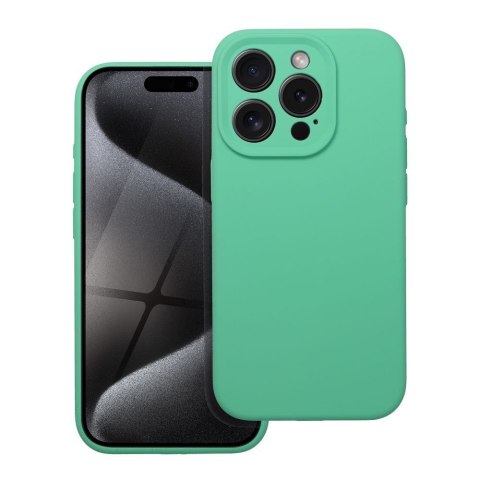 Etui na iPhone 16 PLUS Silicone 2mm (camera protection) miętowe