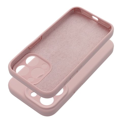 Etui na iPhone 16 PLUS Silicone 2mm (camera protection) pudrowy róż