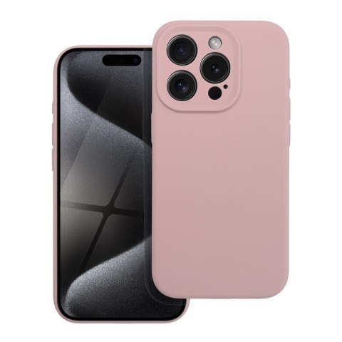 Etui na iPhone 16 PLUS Silicone 2mm (camera protection) pudrowy róż