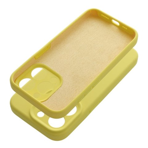 Etui na iPhone 16 PRO MAX Silicone 2mm (camera protection) zółte