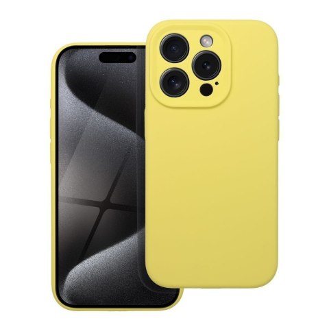 Etui na iPhone 16 PRO MAX Silicone 2mm (camera protection) zółte