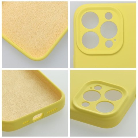 Etui na iPhone 16 PRO MAX Silicone 2mm (camera protection) zółte