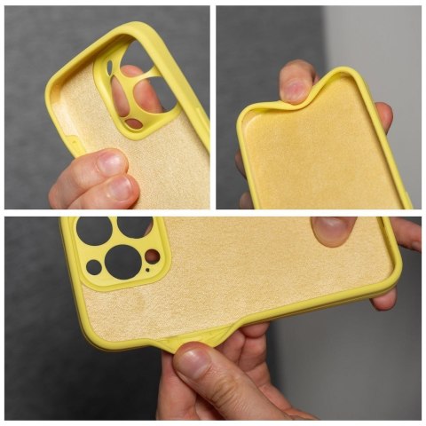 Etui na iPhone 16 PRO MAX Silicone 2mm (camera protection) zółte