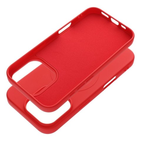 Etui na iPhone 16 PRO Silicone Mag Cover zgodne z MagSafe (big hole) czerwone