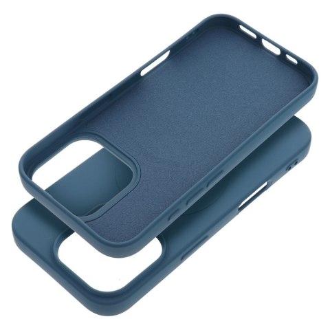 Etui na iPhone 16 PRO Silicone Mag Cover zgodne z MagSafe (big hole) niebieskie