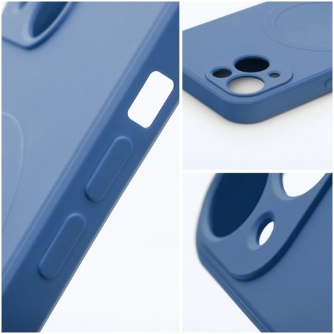 Etui na iPhone 16 PRO Silicone Mag Cover zgodne z MagSafe (camera protection) niebieskie