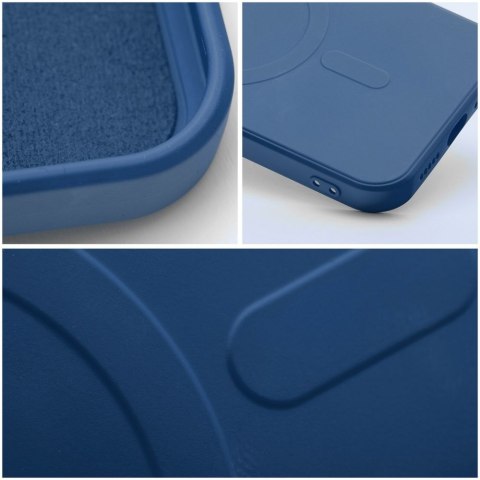 Etui na iPhone 16 PRO Silicone Mag Cover zgodne z MagSafe (camera protection) niebieskie