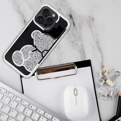 Etui na iPhone 16 PRO Teddy Bear srebrne