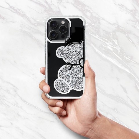Etui na iPhone 16 PRO Teddy Bear srebrne