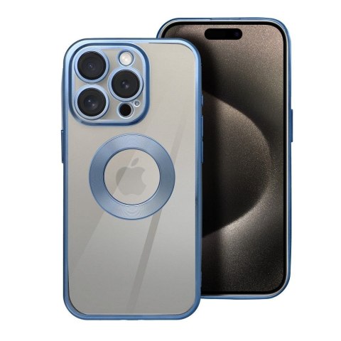 Etui na iPhone 16e (SE 4 2025) / 17e Glam niebieskie