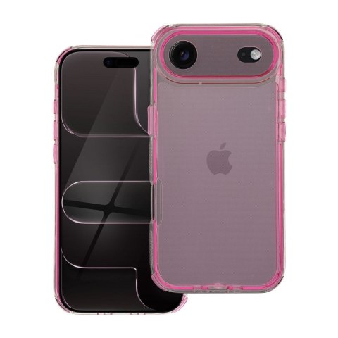 Etui na iPhone 17 AIR Matrix Clear pudrowy róż