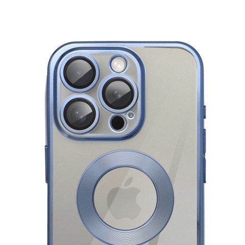 Etui na iPhone 17 Pro / 18 Pro (low camera edge) Glam niebieskie