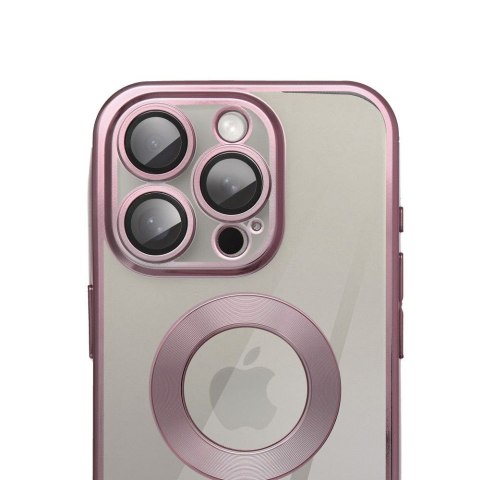 Etui na iPhone 17 Pro / 18 Pro (low camera edge) Glam pudrowy róż