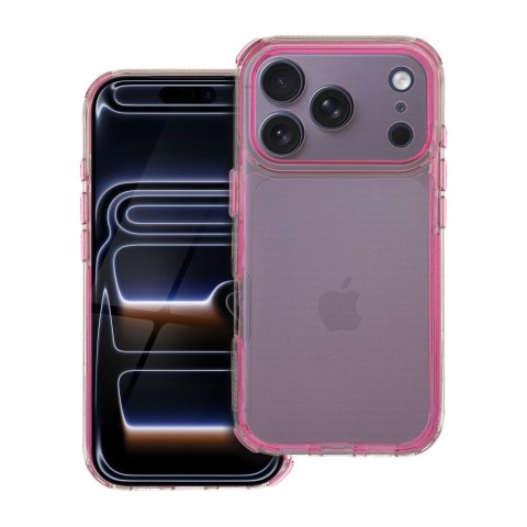 Etui na iPhone 17 Pro / 18 Pro (low camera edge) Matrix Clear pudrowy róż