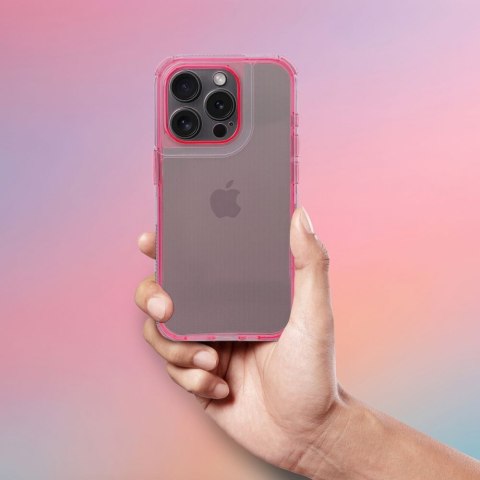 Etui na iPhone 17 Pro / 18 Pro (low camera edge) Matrix Clear pudrowy róż