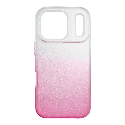 Etui na iPhone 17 Pro / 18 Pro (low camera edge) Shining transparentne różowe