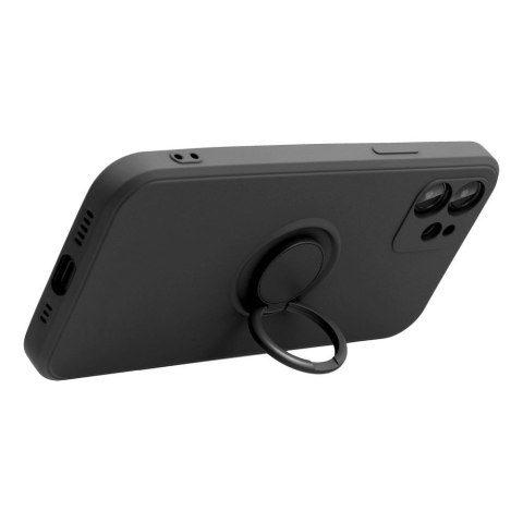 Etui na iPhone 17 Pro / 18 Pro (low camera edge) Silicone Ring czarne