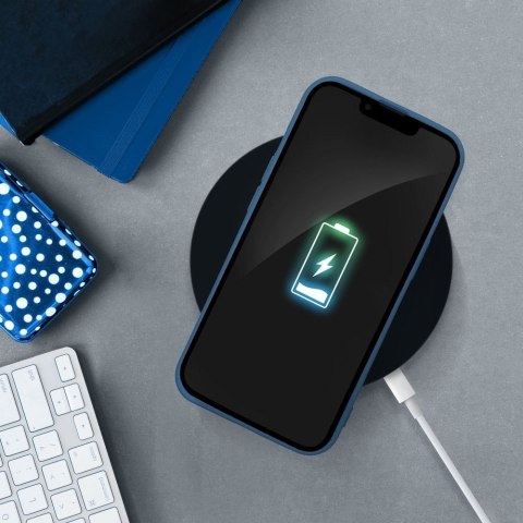 Etui na iPhone 17 Pro / 18 Pro (low camera edge) Silicone niebieskie