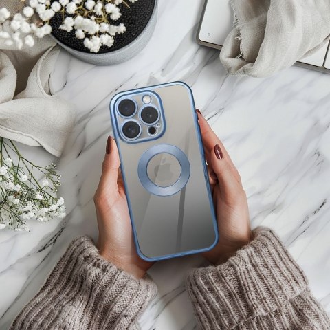 Etui na iPhone 17 Pro Max / 18 Pro Max (low camera edge) Glam niebieskie