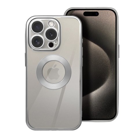 Etui na iPhone 17 Pro Max / 18 Pro Max (low camera edge) Glam srebrne
