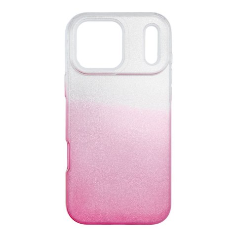Etui na iPhone 17 Pro Max / 18 Pro Max (low camera edge) Shining transparentne różowe