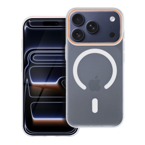 Etui na Oppo Reno 14F Go Orange zgodne z MagSafe transparentne