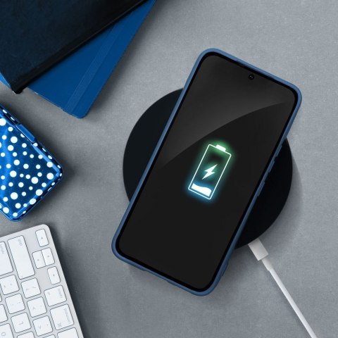Etui na Samsung A12 Silicone niebieskie