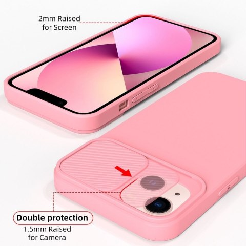 Etui na Samsung A15 5G / A15 4G Slide jasnoróżowy