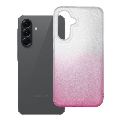 Etui na Samsung A56 5G Shining transparentne różowe