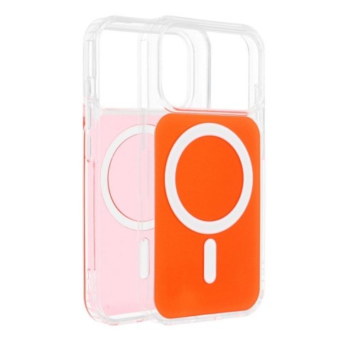 Etui na Samsung A57 Clear Fusion Mag Cover zgodne z MagSafe hermes orange