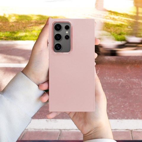 Etui na Samsung S24 FE Frame pudrowy róż