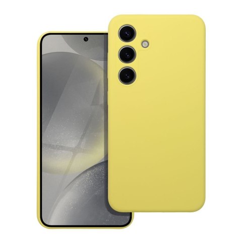 Etui na Samsung S24 FE Silicone 2mm (camera protection) zółte