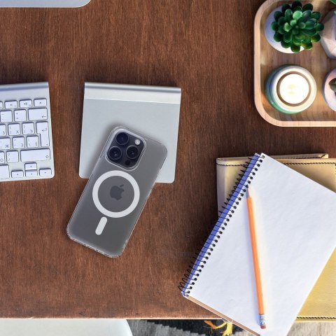 Etui na Samsung S24 PLUS Frost Mag Cover zgodne z MagSafe transparentne zmrożony
