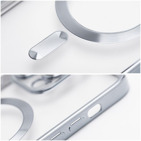 Etui na Samsung S25 EDGE Electro Mag Cover zgodne z MagSafe srebrne