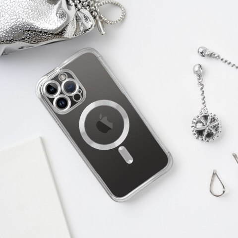 Etui na Samsung S25 EDGE Electro Mag Cover zgodne z MagSafe srebrne
