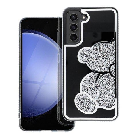 Etui na Samsung S25 EDGE Teddy Bear srebrne