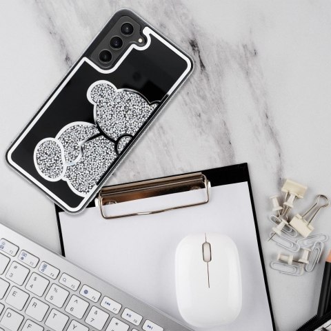 Etui na Samsung S25 EDGE Teddy Bear srebrne